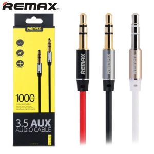 Remax AUX Audio kabl L100 (3,5mm st. jack-3,5mm st. jack) beli 1m, 
