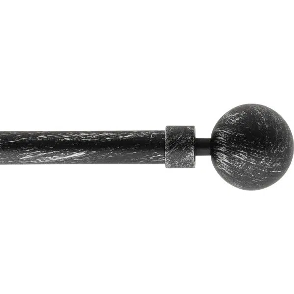 Luance set karniša, razvlačni, o16-19, 120-210 cm, basic - crna s uzorkom slika 1