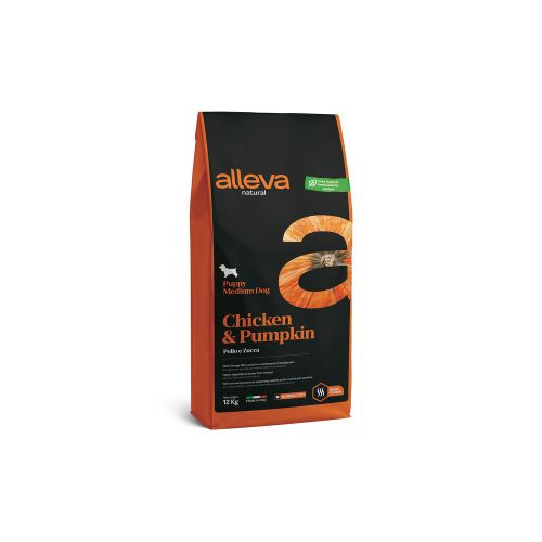 Alleva Natural Dog Puppy Chicken &amp; Pumpkin Medium 12 kg slika 1