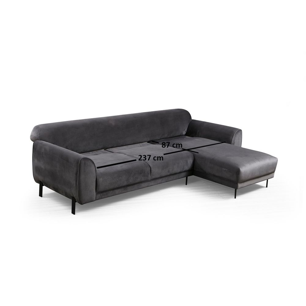Kutna Sofa na Razvlačenje - Anthracite (L3-Chl) slika 13