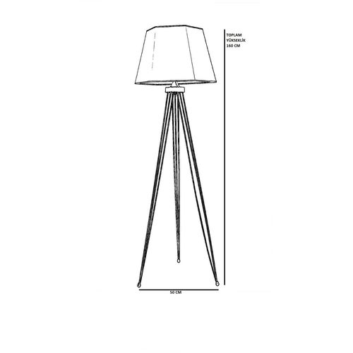 Star Siyah Lambader Prizma Siyah Abajurlu Black Floor Lamp slika 4