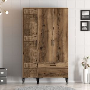 Kumsal PT - Walnut Walnut Wardrobe