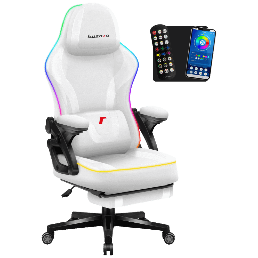 Huzaro Gaming stolica Force 4.6 / White, RGB, Bluetooth slika 1