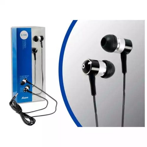 Xwave E500M black slušalice earbud za mobilni sa mik./stereo/3.5mm/kabl 1.3m slika 1