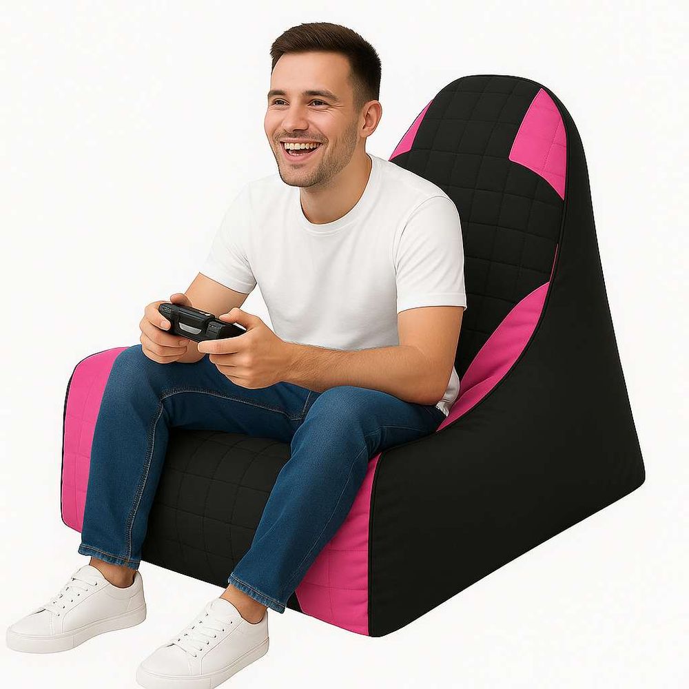 Bean Bag XXL Gamer - Roze i Crna slika 1