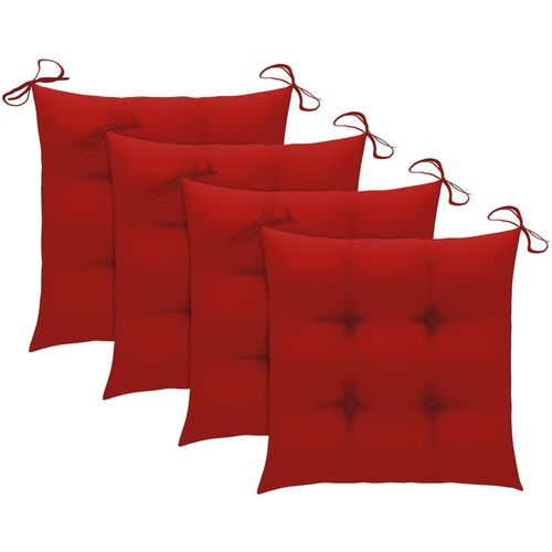 Jastuci za stolice 4 kom crveni 50 x 50 x 7 cm od tkanine slika 1