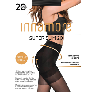 INNAMORE SUPER SLIM 20 - Modelirajuće Hulahopke sa PUSH-UP Efektom