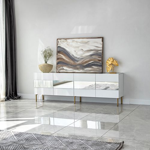 Leon - White, Gold White
Gold TV Stand slika 2