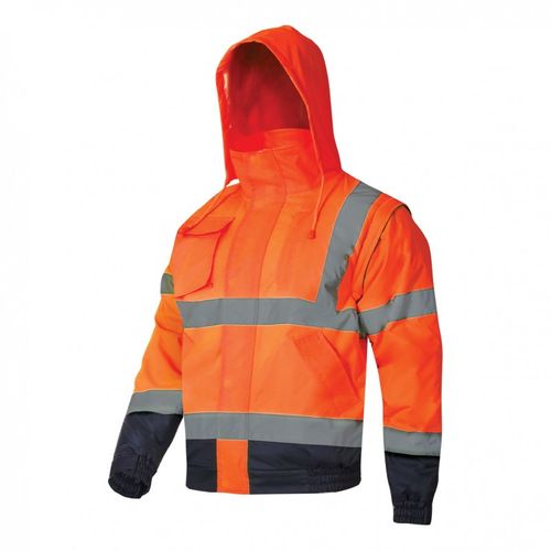 LAHTI PRO jakna vidljiva s odvojivim rukavima naranča L slika 1