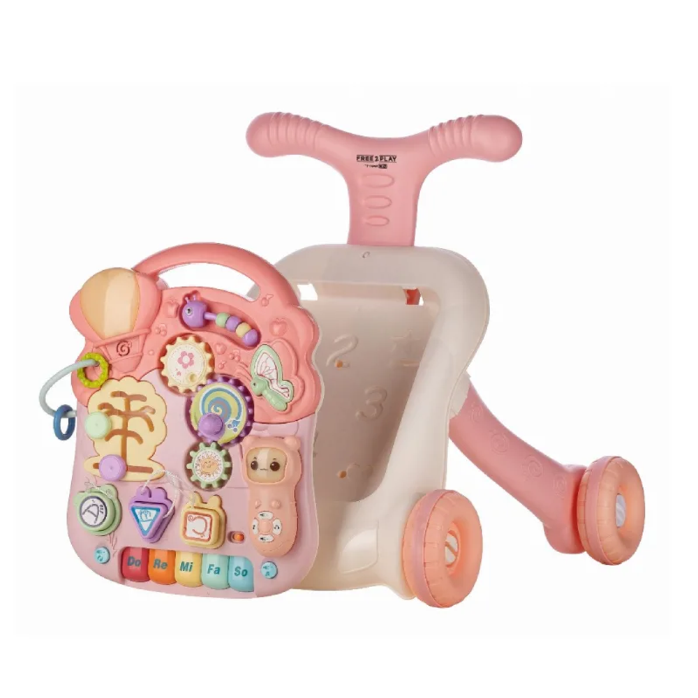 Free2Play Aktivna guralica Walk&Play 2u1, Roza slika 3