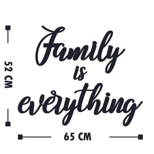 Wallity Zidna dekoracija drvena, Family Is Everything slika 4