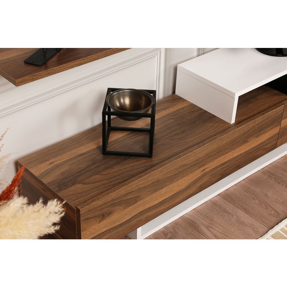 TV Komoda Nirvana - Teak, Bijela slika 4