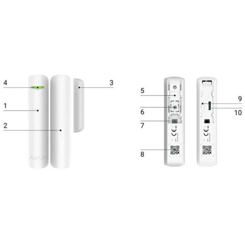 AJAX Alarm 38099.03/7063.03.WH1 DoorProtect beli slika 5