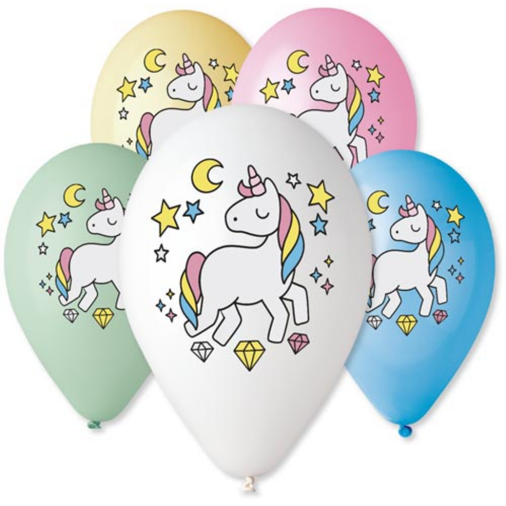 GMS110-P661 Balon Unicorn Mix boja 30cm, 5kom slika 1