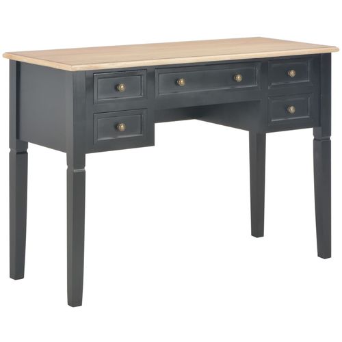 280071 Writing Desk Black 109,5x45x77,5 cm Wood slika 21