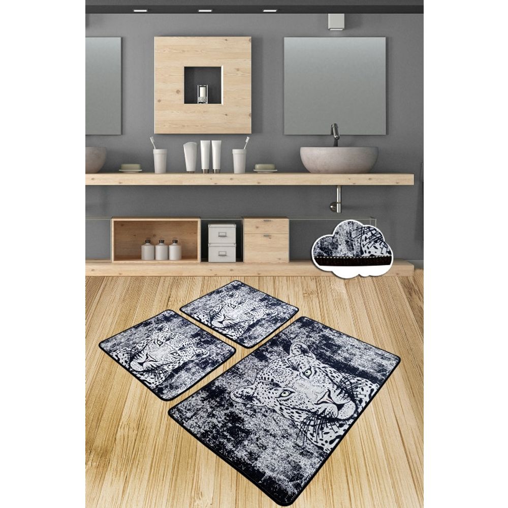 Set Kupatilskih Prostirki Tiger Multicolor (3 Dijela) slika 1