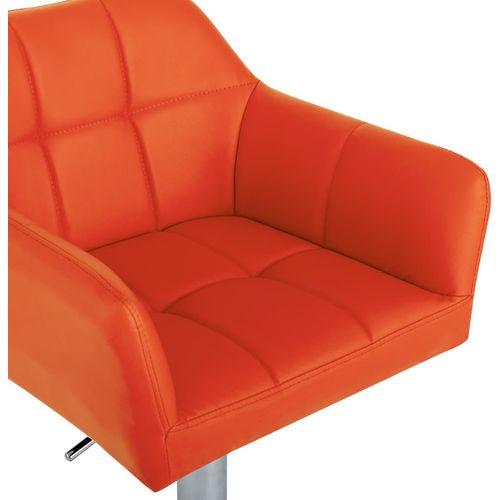 Barska stolica od umjetne kože s naslonom za ruke narančasta slika 30