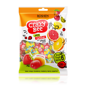 Roshen Jelly Crazy Bee  frutty punjeni žele bomboni mix voćni okus 200g