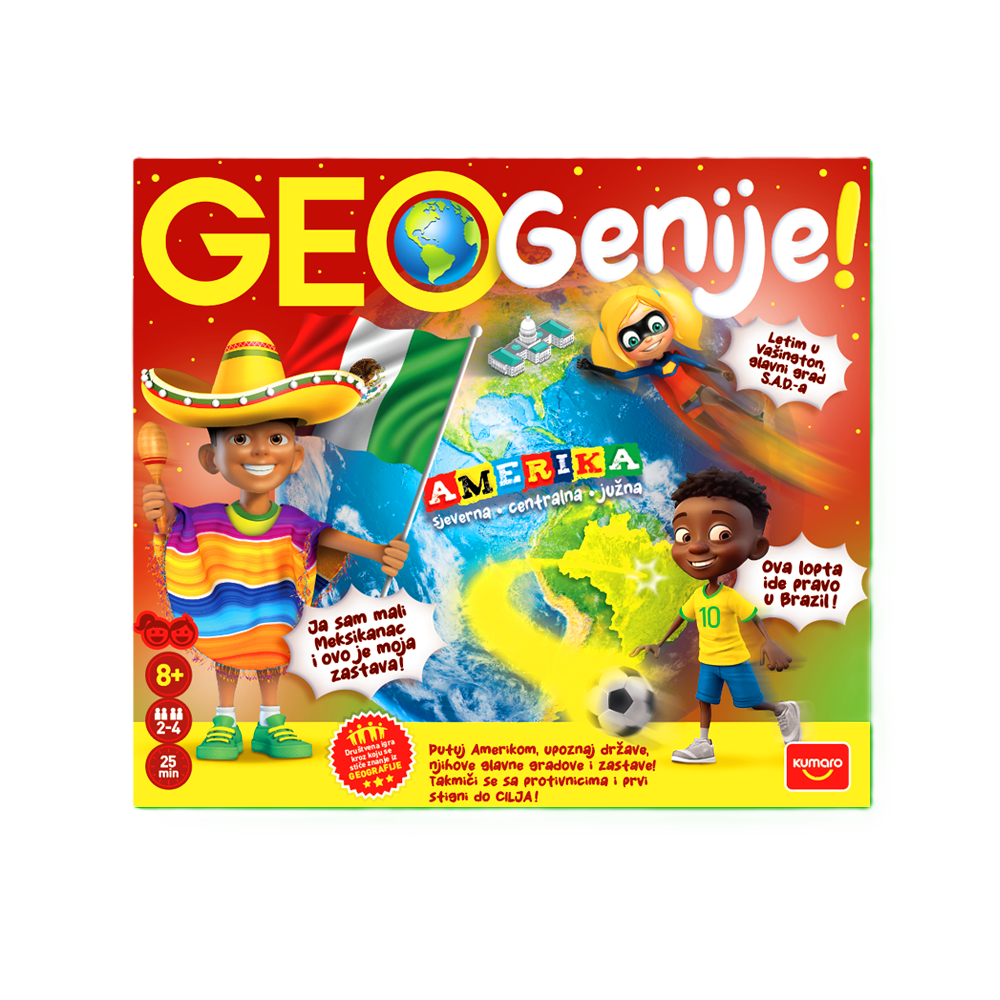 Kumaro Društvena igra Geo Genije! - Amerika slika 1