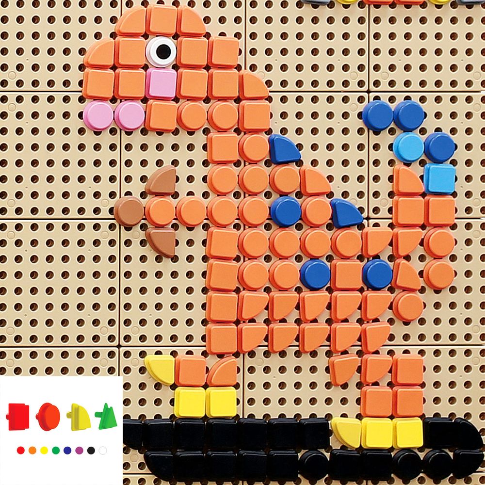 Masterkidz geometrijski elementi 8 boja, 256 komada, pribor za STEM tablice slika 2