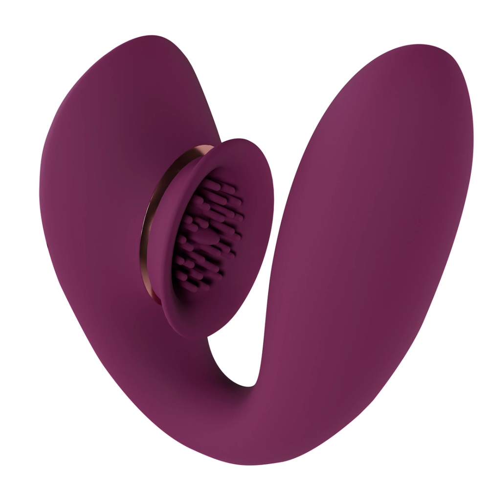 Inovacija Shotsa Twitch 3 - punjivi vibrator i usisivač - bordo slika 4