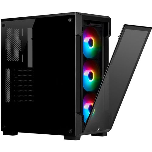 CORSAIR iCUE 220T RGB Tempered Glass Mid-Tower Smart Case — Black slika 2