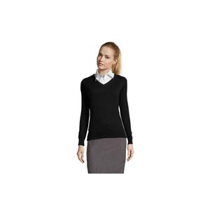 GALAXY WOMEN ženski džemper na V izrez - Crna, XL 