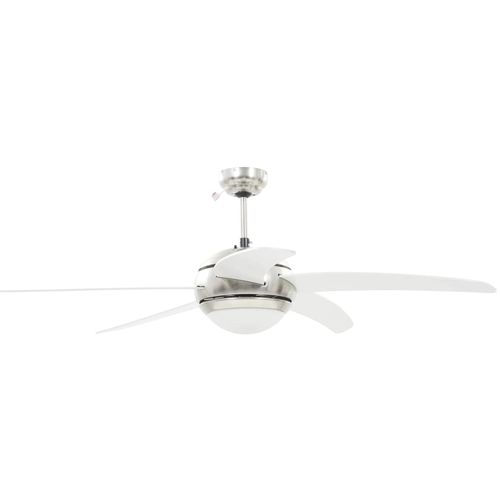 Ukrasni stropni ventilator sa svjetlom 128 cm bijeli slika 19