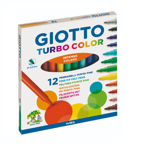 Giotto flomasteri tanki Turbo Color, pak. 1/12 slika 2