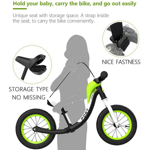 Royal Baby Dječji bicikl bez pedala Pony crni - aluminij slika 5