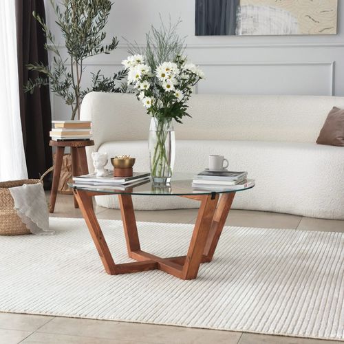 Lotus Wooden Coffee Table slika 4