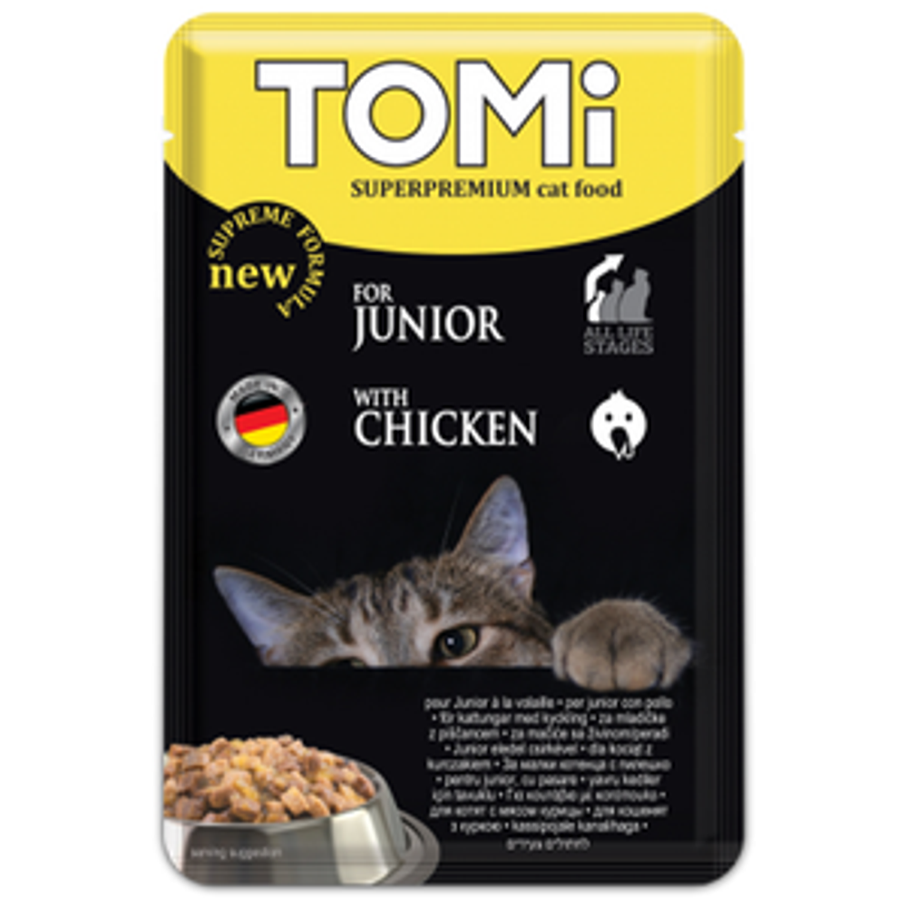 TOMi hrana za mačke Junior piletina 100g slika 1