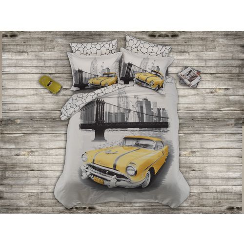 L'essential Maison Yellow Taxi Yellow
Grey
Black Satin Single Quilt Cover Set slika 1