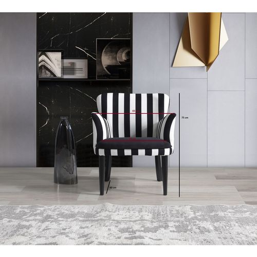 Pandia Home Fotelja ZEBRANO  Black-White slika 3