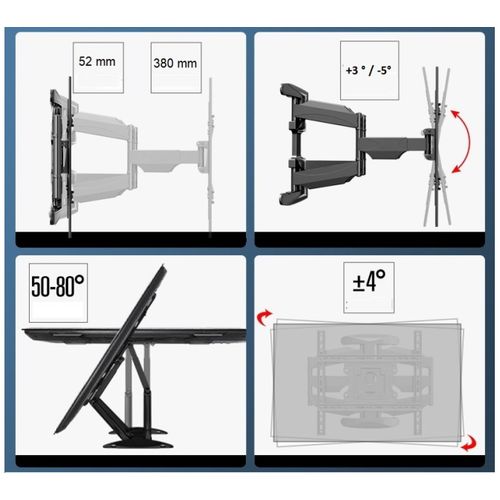 North BaYou zidni nosač za TV zglobni 40-70", do 36.4Kg DF5 slika 5