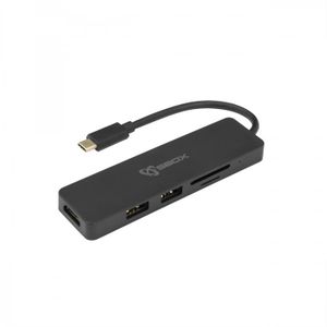 SBOX adapter USB TYPE-C->HDMI/USB-3.0/SD+TF - 5u1