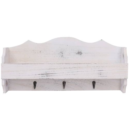 284231 Wall Mounted Coat Rack White 50x10x23 cm Wood slika 3