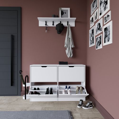 Duru 1600-50 Matte White Shoe Cabinet slika 5