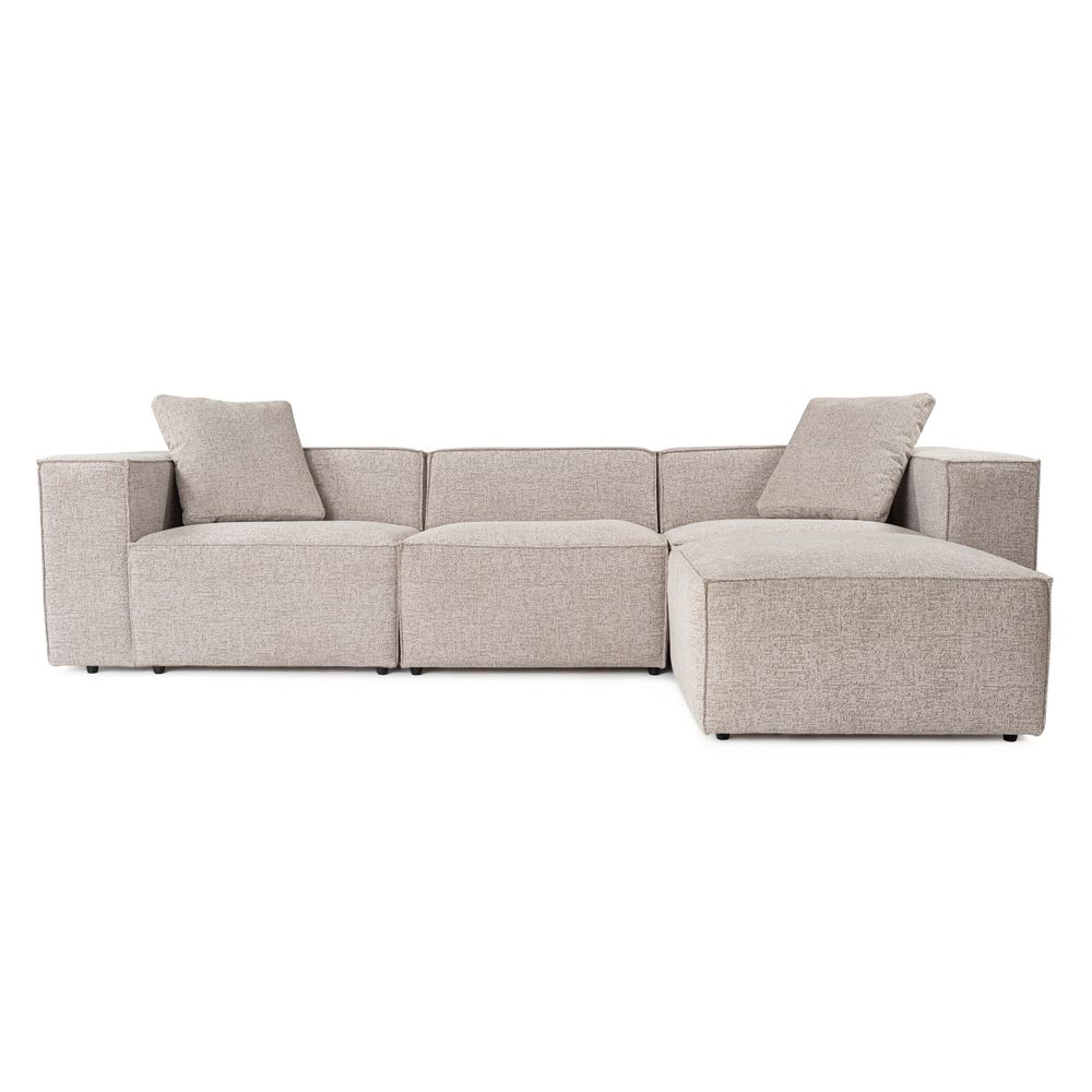 Lora (L1-O1-1R-POUFFE) - Ugao Sofa Mocha Mocha slika 9