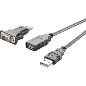 Renkforce USB 2.0, serijsko sučelje adapter [1x muški konektor USB 2.0 tipa a - 1x 9-polni muški konektor D-Sub]  pozlaćeni kontakti