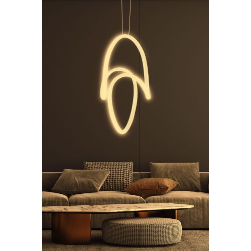 Yin Yang White - Yellow Light White Chandelier slika 2