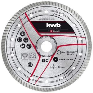 Einhell Pribor za rezače pločica, dijamantska rezna ploča 200x25,4mm, Turbo