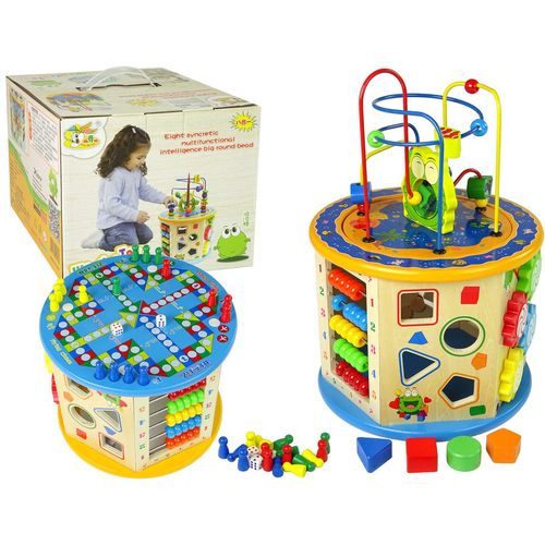 Montessori drveni edukacijski set labirint s abakusom slika 1