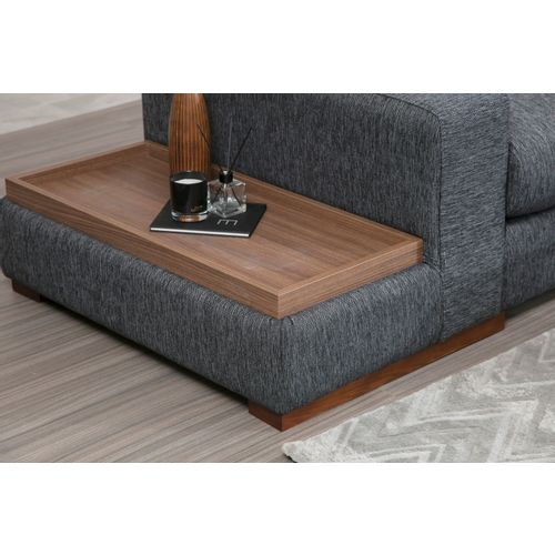 Atelier Del Sofa Kutna garnitura, Antracit, Loop 6 slika 4