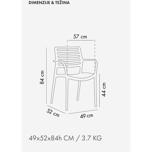 Tilia Stolica Louise Xl-Yelloow slika 2