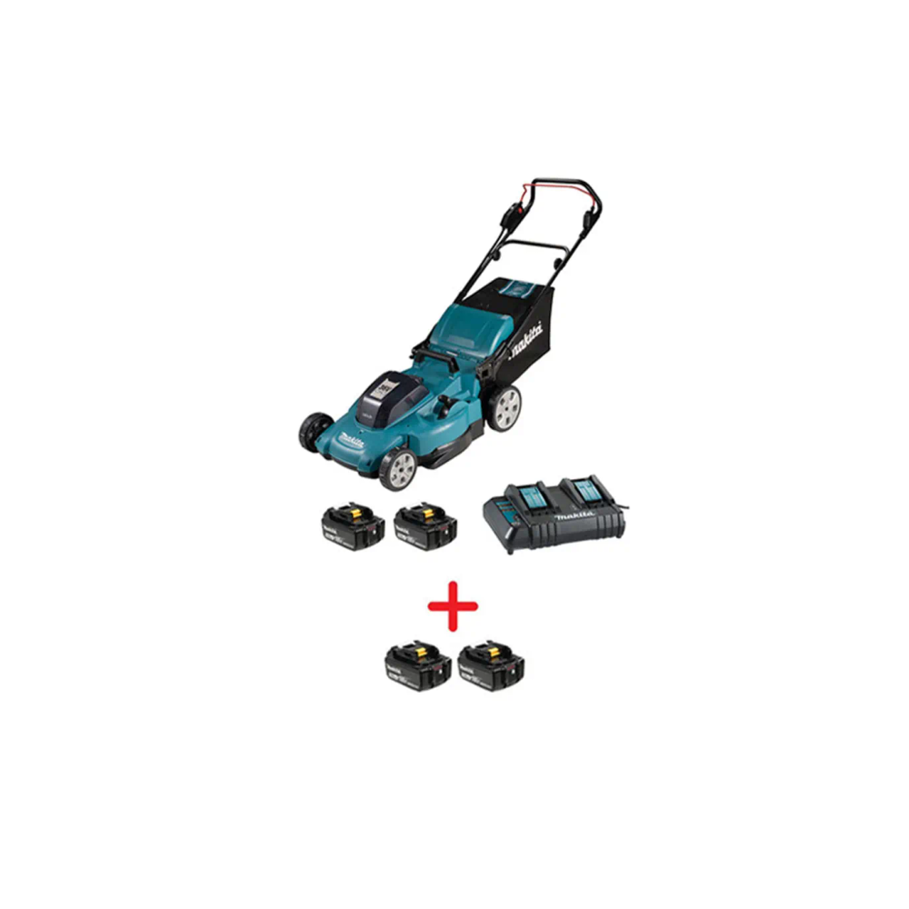 Makita - Akumulatorska kosilica DLM538CT2 18 + 18 V LXT SET sa 2x baterije 18 V 5.0 Ah i duplim punjačem slika 2