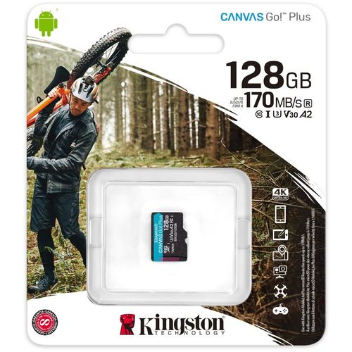 Memorijska kartica bez adapt. Kingston Canvas Go! Plus microSD 128GB slika 3