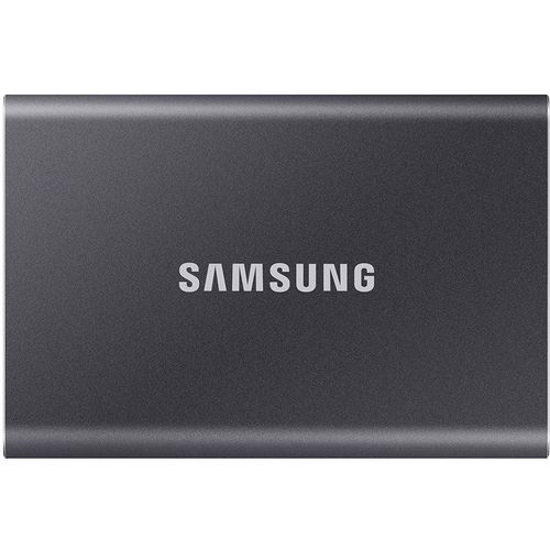 Samsung SSD T7 External 1TB, USB 3.2, 1050/1000 MB/s, included USB Type C-to-C and Type C-to-A cables, 3 yrs, iron gray, EAN: 8806090351679 slika 1