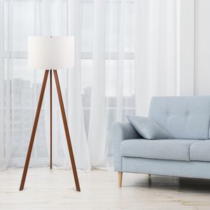 AYD-1528 Bijela i Smeđa Podna Lampa