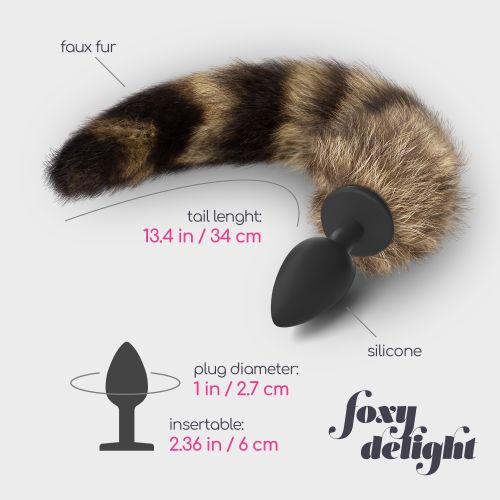 FOXY DELIGHT SILICONE ANAL PLUG WITH TAIL CRUSHIOUS slika 4